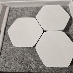 White Hexagonal Networking Booster